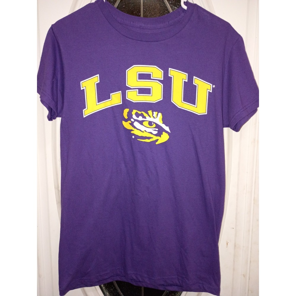 The Victory LSU Tigers Purple Short Sleeve T-Shirt Yellow White S